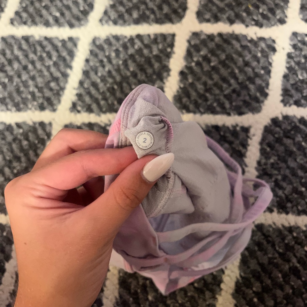 Pink Tie-Dye Lululemon Sports Bra (size 2) - Picture 3 of 3